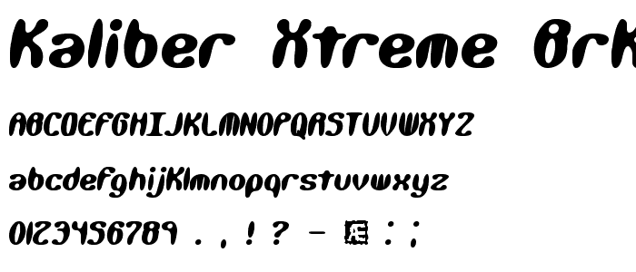 Kaliber Xtreme BRK font